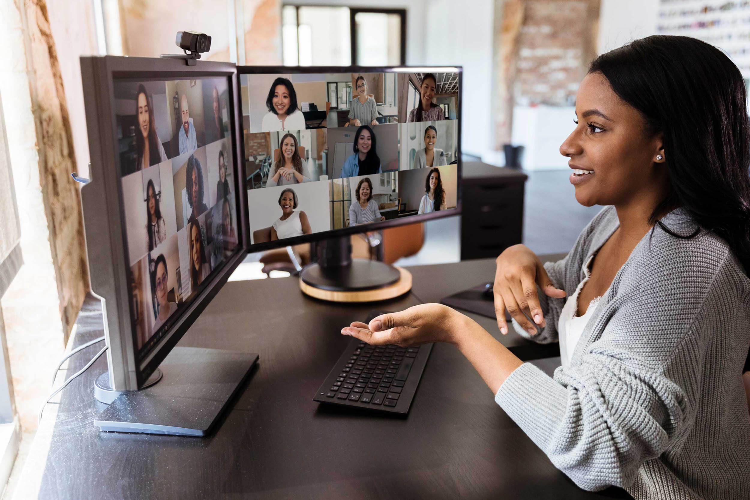 diverse workforce on a teleconference